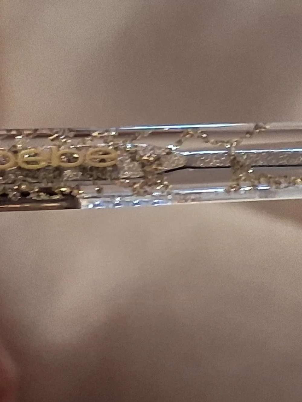 Authenic Bebe Black and Gold Glitter Frames